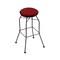 Holland Bar Stool Co 30" Swivel Bar Stool, Black Wrinkle, Graph Ruby Seat 302030BW016 - alternate 1